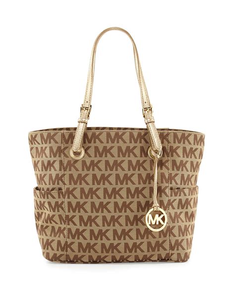 michael kors canvas handbags|michael kors signature canvas tote.